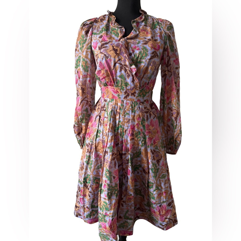 Kobi Halperin Multicolor Floral Long Sleeve Dress